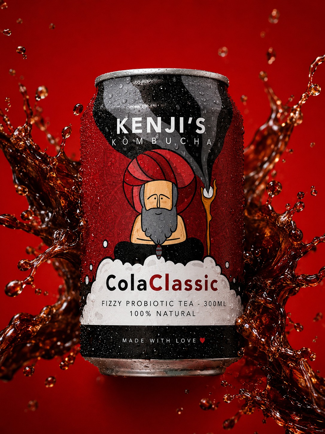 Kenji's Kombucha Cola can