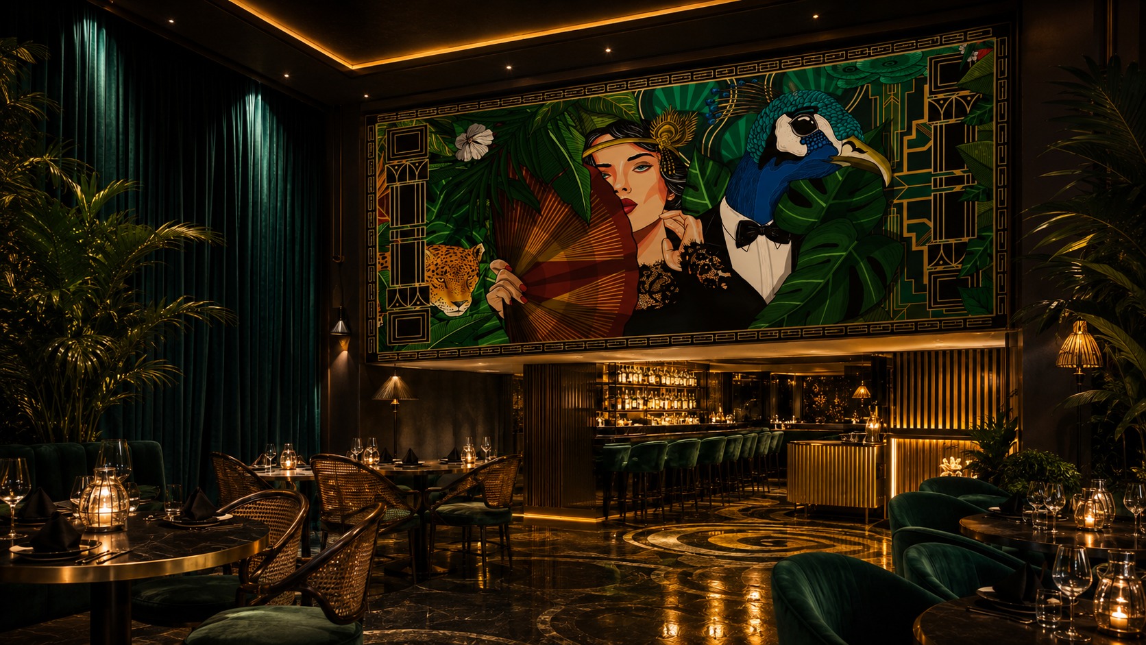 One Night in Bangkok mural, installed